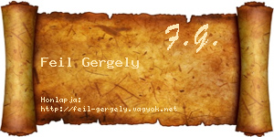 Feil Gergely névjegykártya