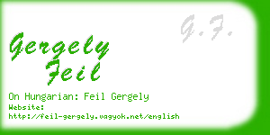 gergely feil business card